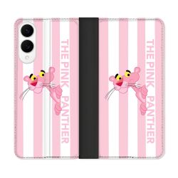 Housse Cuir Portefeuille Pour Samsung Galaxy S25 EDGE Panthere Rose