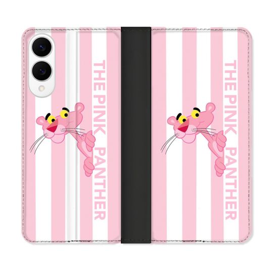 Housse Cuir Portefeuille Pour Samsung Galaxy S25 EDGE Panthere Rose