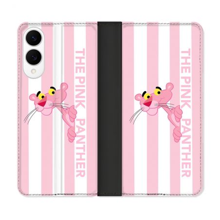 Housse Cuir Portefeuille Pour Samsung Galaxy S25 EDGE Panthere Rose
