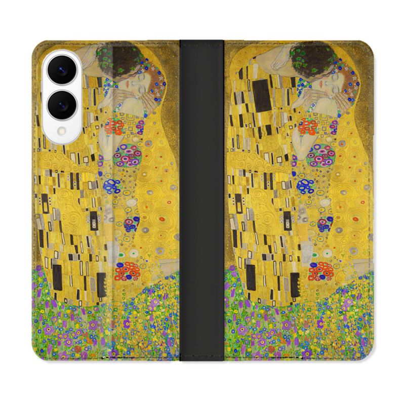 Housse Cuir Portefeuille Pour Samsung Galaxy S25 EDGE Peinture Le Baiser