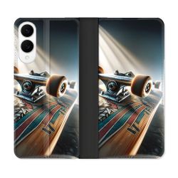 Housse Cuir Portefeuille Pour Samsung Galaxy S25 EDGE Planche Skate