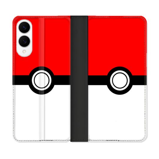 Housse Cuir Portefeuille Pour Samsung Galaxy S25 EDGE Pokemon Pokeball