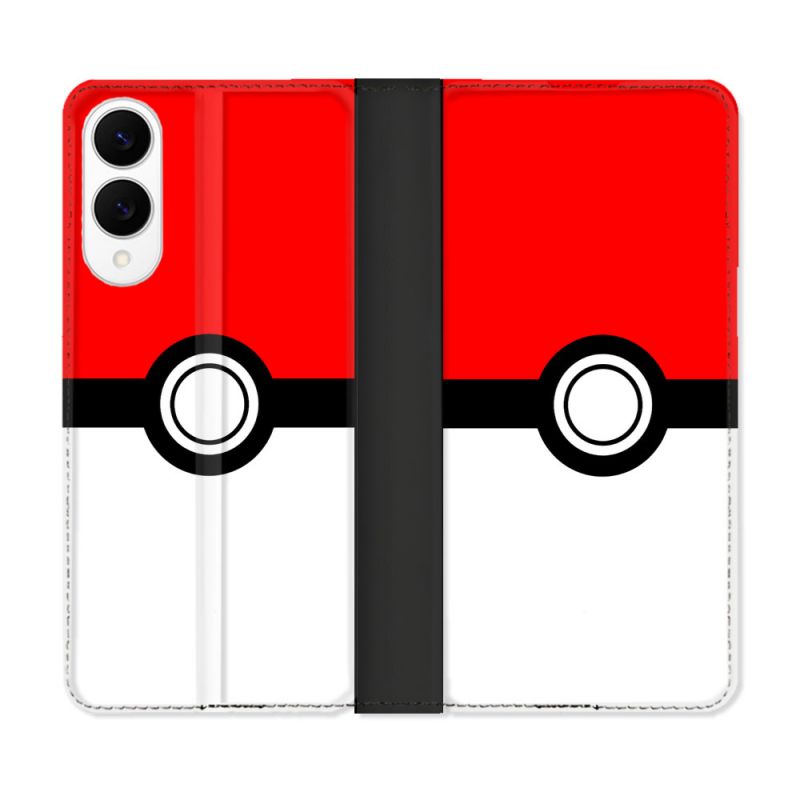 Housse Cuir Portefeuille Pour Samsung Galaxy S25 EDGE Pokemon Pokeball