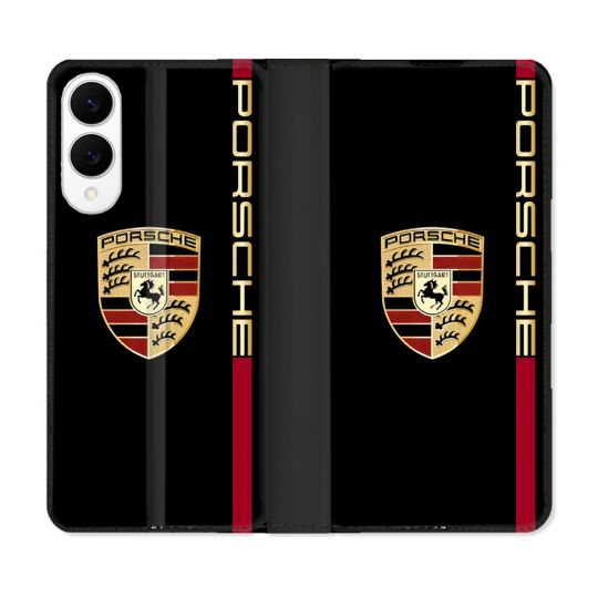 Housse Cuir Portefeuille Pour Samsung Galaxy S25 EDGE Porsche Line