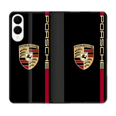 Housse Cuir Portefeuille Pour Samsung Galaxy S25 EDGE Porsche Line