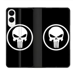 Housse Cuir Portefeuille Pour Samsung Galaxy S25 EDGE Punisher