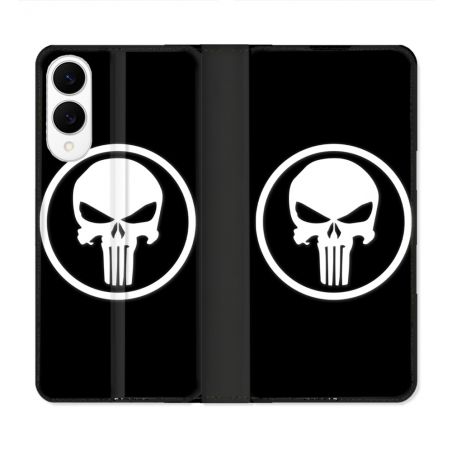 Housse Cuir Portefeuille Pour Samsung Galaxy S25 EDGE Punisher