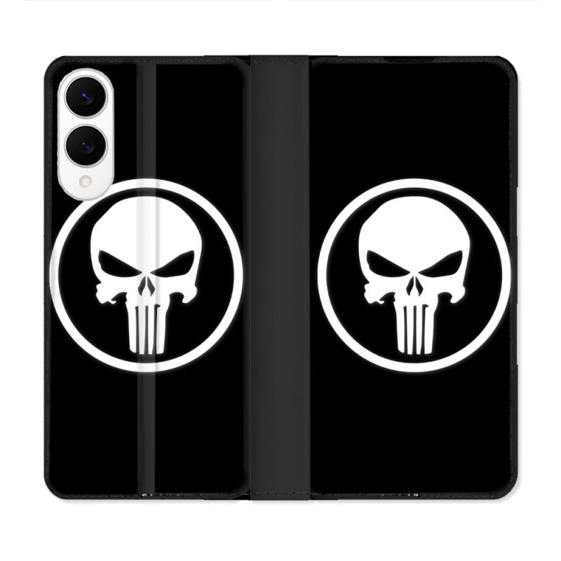 Housse Cuir Portefeuille Pour Samsung Galaxy S25 EDGE Punisher