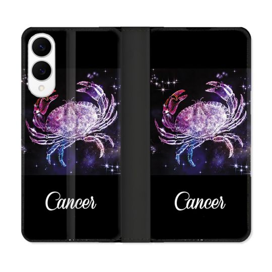 Housse Cuir Portefeuille Pour Samsung Galaxy S25 EDGE Signe Zodiaque 2 Cancer