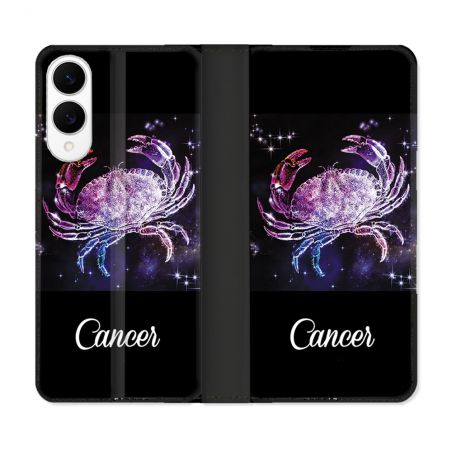 Housse Cuir Portefeuille Pour Samsung Galaxy S25 EDGE Signe Zodiaque 2 Cancer