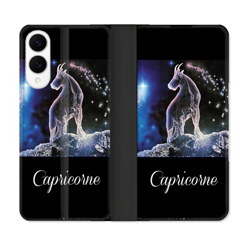 Housse Cuir Portefeuille Pour Samsung Galaxy S25 EDGE Signe Zodiaque 2 Capricorne