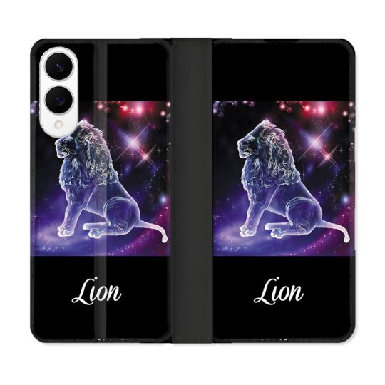 Housse Cuir Portefeuille Pour Samsung Galaxy S25 EDGE Signe Zodiaque 2 Lion
