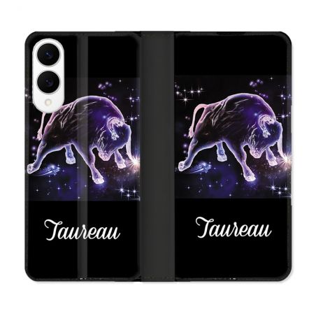 Housse Cuir Portefeuille Pour Samsung Galaxy S25 EDGE Signe Zodiaque 2 Taureau