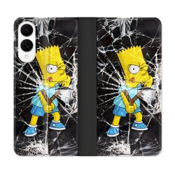 Housse Cuir Portefeuille Pour Samsung Galaxy S25 EDGE Simpson Bart