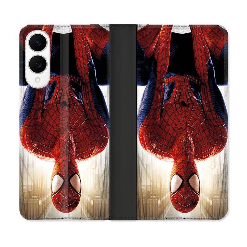 Housse Cuir Portefeuille Pour Samsung Galaxy S25 EDGE Spiderman Invers