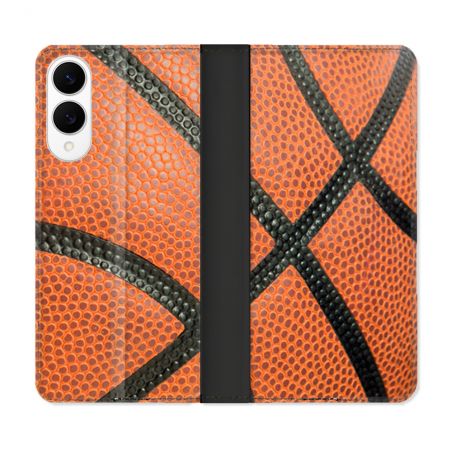 Housse Cuir Portefeuille Pour Samsung Galaxy S25 EDGE Sport Ballon Basket