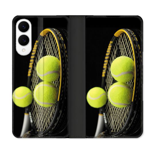 Housse Cuir Portefeuille Pour Samsung Galaxy S25 EDGE Sport Tennis Balls