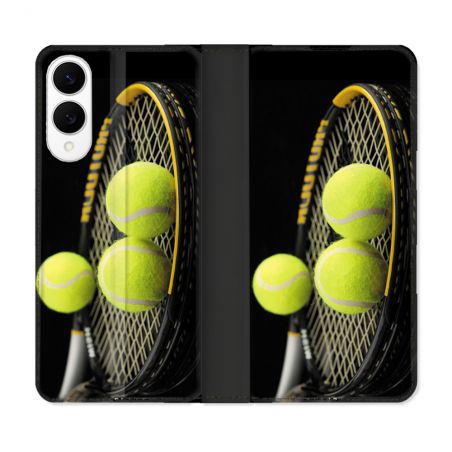 Housse Cuir Portefeuille Pour Samsung Galaxy S25 EDGE Sport Tennis Balls