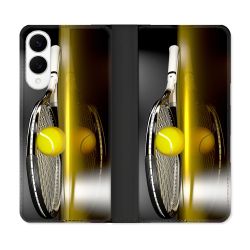 Housse Cuir Portefeuille Pour Samsung Galaxy S25 EDGE Sport Tennis Reflet