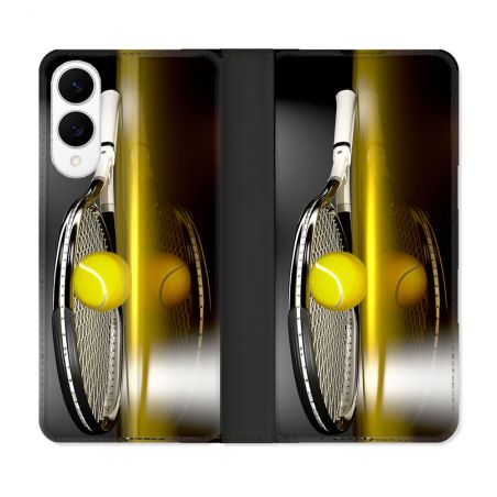 Housse Cuir Portefeuille Pour Samsung Galaxy S25 EDGE Sport Tennis Reflet