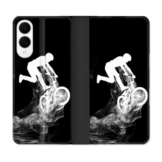 Housse Cuir Portefeuille Pour Samsung Galaxy S25 EDGE Sport VTT Noir
