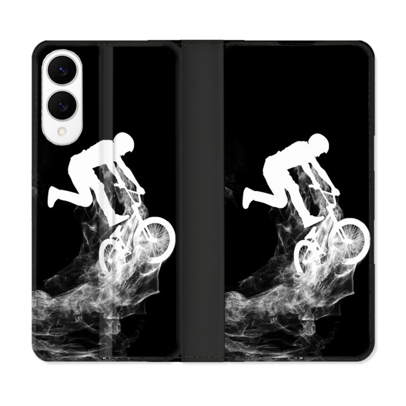 Housse Cuir Portefeuille Pour Samsung Galaxy S25 EDGE Sport VTT Noir