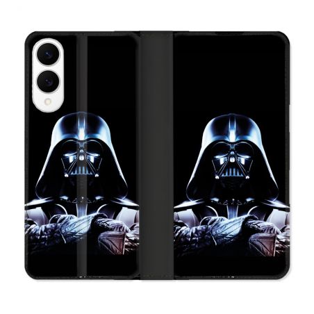 Housse Cuir Portefeuille Pour Samsung Galaxy S25 EDGE Star Wars - Dark Vador Noir