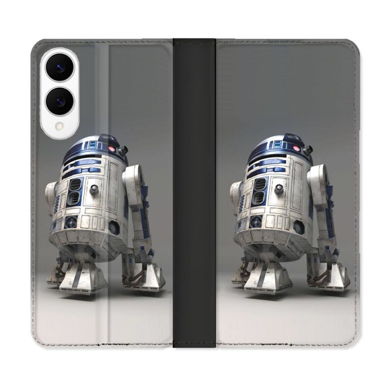 Housse Cuir Portefeuille Pour Samsung Galaxy S25 EDGE Star Wars - R2D2