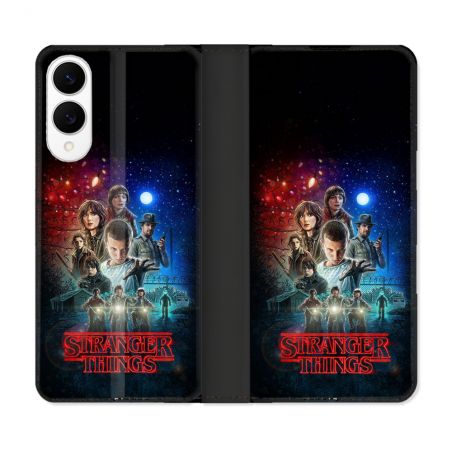 Housse Cuir Portefeuille Pour Samsung Galaxy S25 EDGE Stranger Things Affiche 1