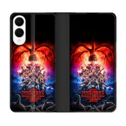 Housse Cuir Portefeuille Pour Samsung Galaxy S25 EDGE Stranger Things Affiche 2