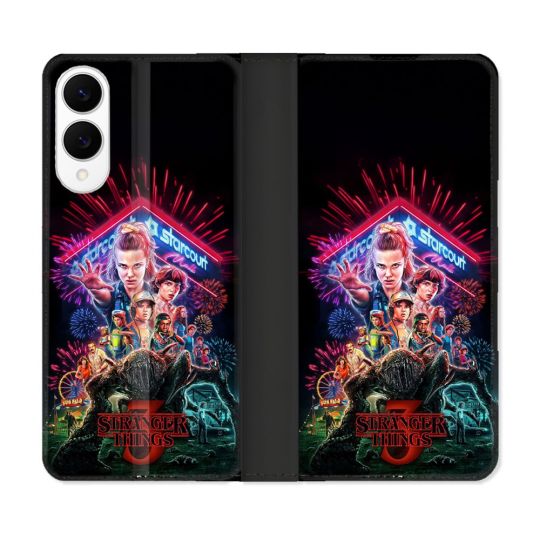 Housse Cuir Portefeuille Pour Samsung Galaxy S25 EDGE Stranger Things Affiche 3