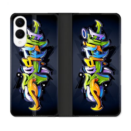 Housse Cuir Portefeuille Pour Samsung Galaxy S25 EDGE Street Art Graffiti