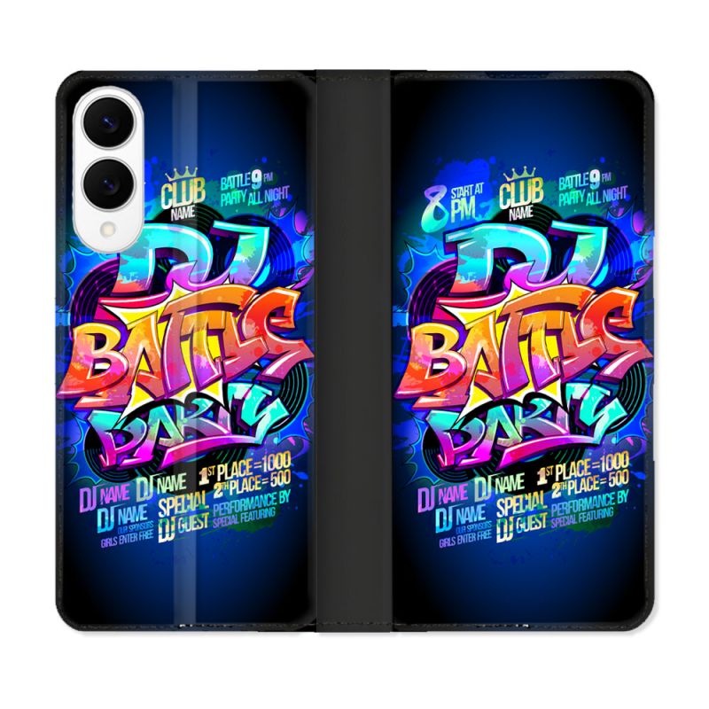 Housse Cuir Portefeuille Pour Samsung Galaxy S25 EDGE Street Art Rap