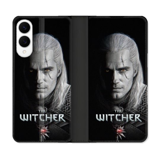 Housse Cuir Portefeuille Pour Samsung Galaxy S25 EDGE The Witcher Noir