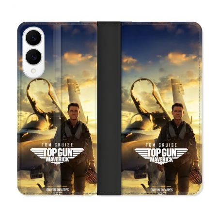 Housse Cuir Portefeuille Pour Samsung Galaxy S25 EDGE Top Gun