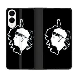 Housse Cuir Portefeuille Pour Samsung Galaxy S25 EDGE Voyage Corse Noir