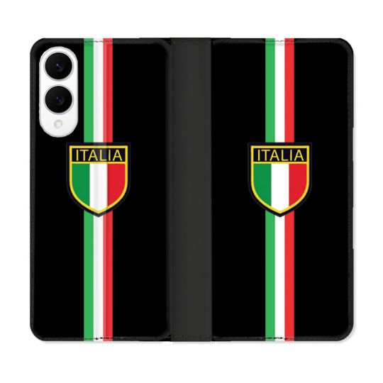 Housse Cuir Portefeuille Pour Samsung Galaxy S25 EDGE Voyage Italie 3 Noir