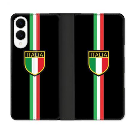 Housse Cuir Portefeuille Pour Samsung Galaxy S25 EDGE Voyage Italie 3 Noir