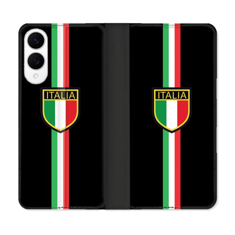 Housse Cuir Portefeuille Pour Samsung Galaxy S25 EDGE Voyage Italie 3 Noir