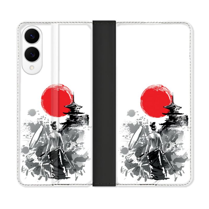 Housse Cuir Portefeuille Pour Samsung Galaxy S25 EDGE Voyage Japon Femme