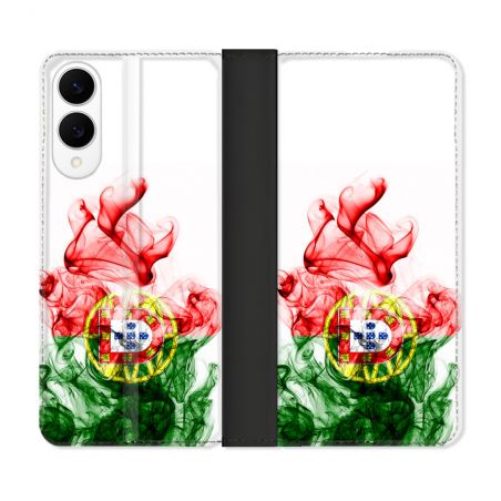 Housse Cuir Portefeuille Pour Samsung Galaxy S25 EDGE Voyage Portugal Flamme