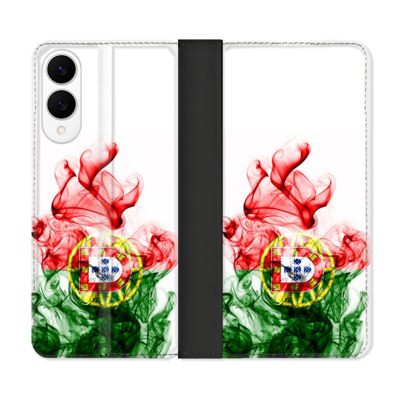 Housse Cuir Portefeuille Pour Samsung Galaxy S25 EDGE Voyage Portugal Flamme