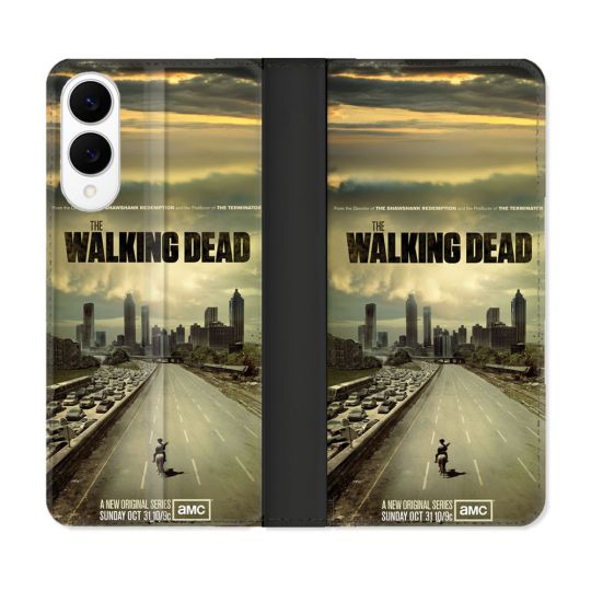 Housse Cuir Portefeuille Pour Samsung Galaxy S25 EDGE Walking Dead