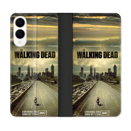 Housse Cuir Portefeuille Pour Samsung Galaxy S25 EDGE Walking Dead