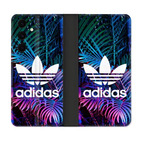 Housse Cuir Portefeuille Pour Samsung Galaxy S25 FE Adidas Palmier