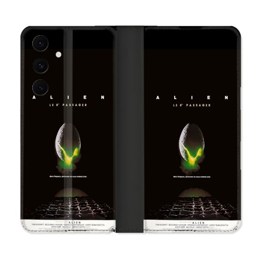 Housse Cuir Portefeuille Pour Samsung Galaxy S25 FE Alien Affiche