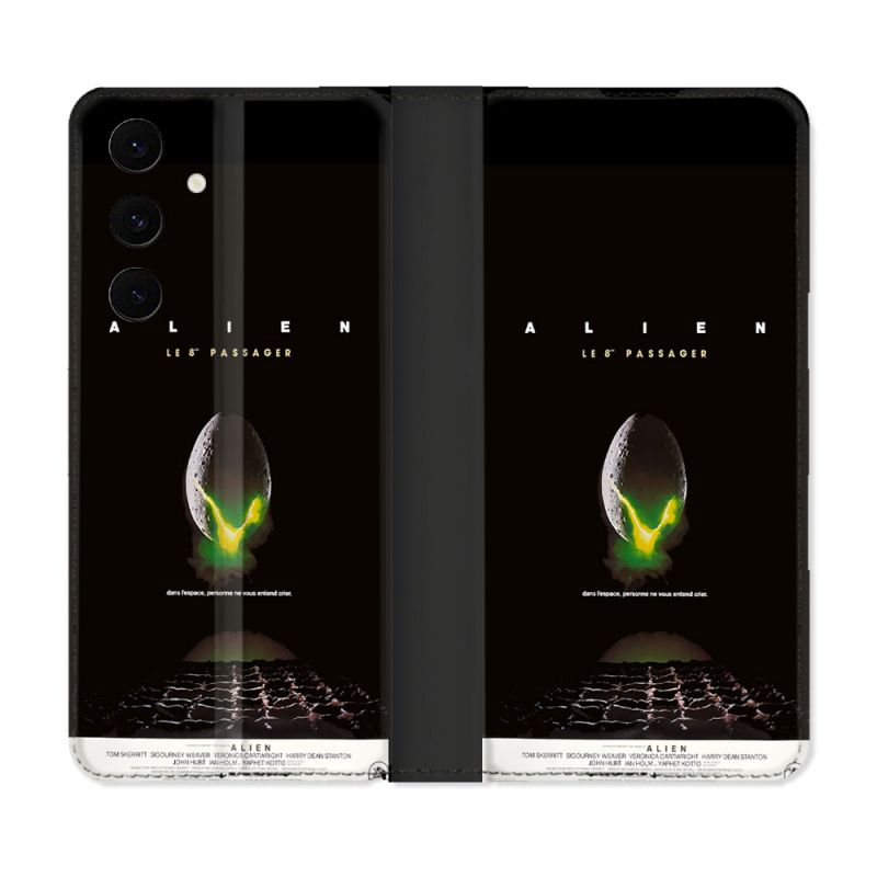 Housse Cuir Portefeuille Pour Samsung Galaxy S25 FE Alien Affiche