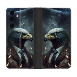 Housse Cuir Portefeuille Pour Samsung Galaxy S25 FE Animal Aigle Business