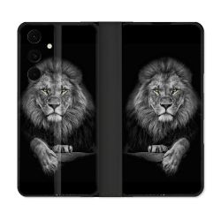 Housse Cuir Portefeuille Pour Samsung Galaxy S25 FE Animal Lion Majestueux