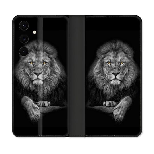 Housse Cuir Portefeuille Pour Samsung Galaxy S25 FE Animal Lion Majestueux